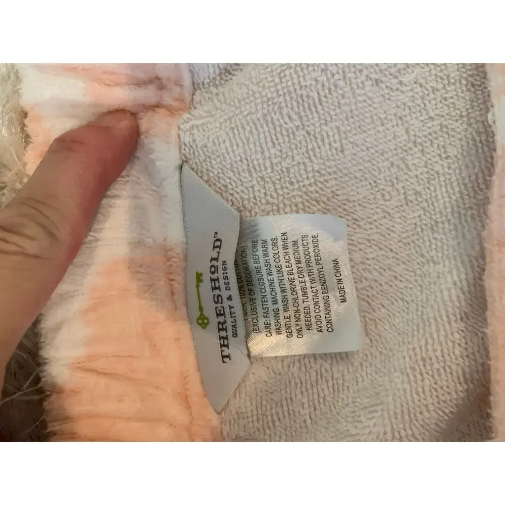 Threshold Pink Velour Wrap Towel Dorm Sorority OSFA